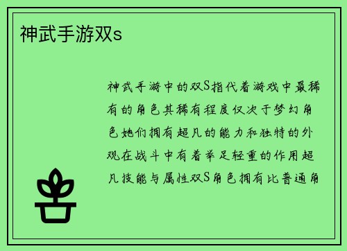 神武手游双s